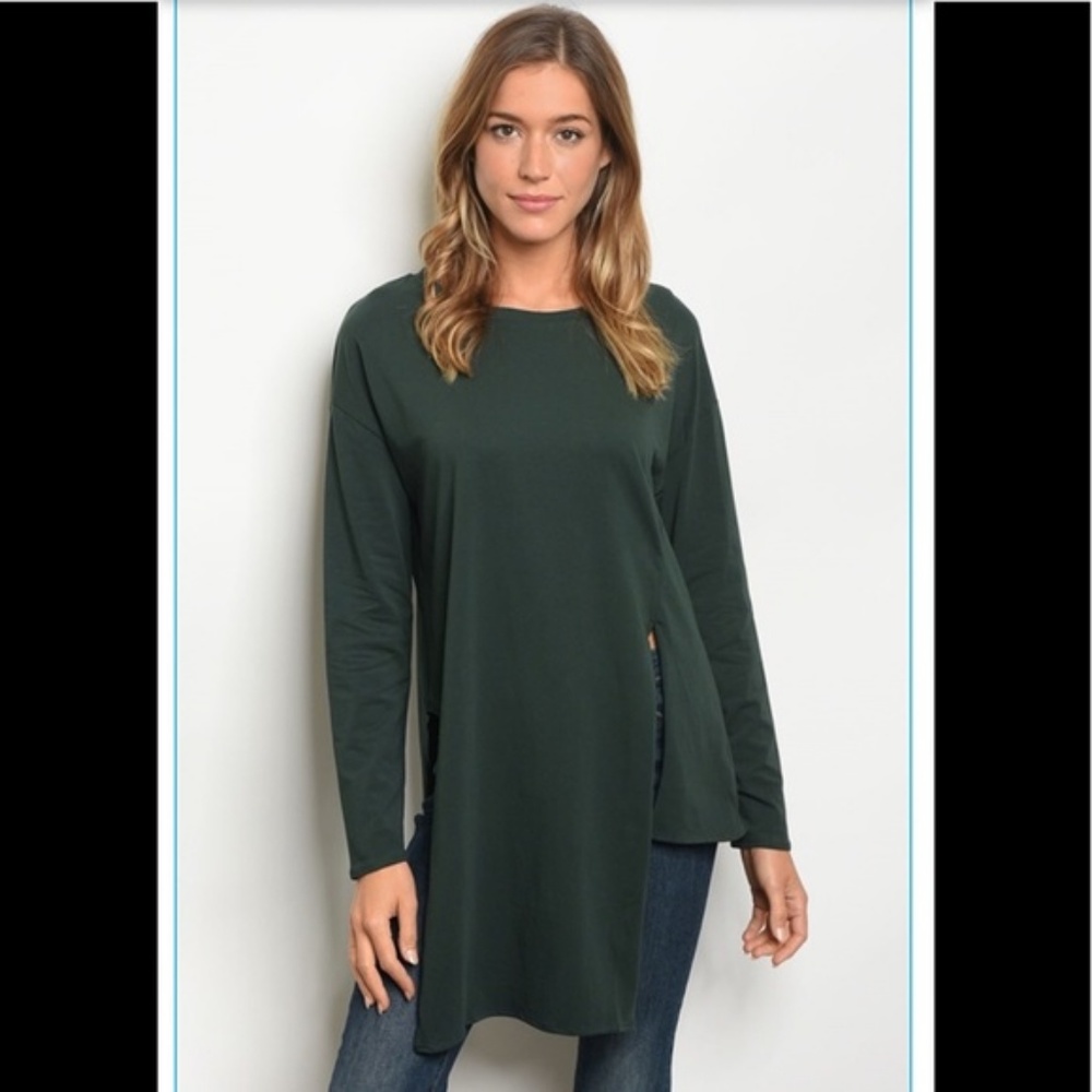 hunter green top - Picture 2 of 5